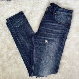 Sole play Embellish Mens Size 34 Distressed Dark Wash Jeans